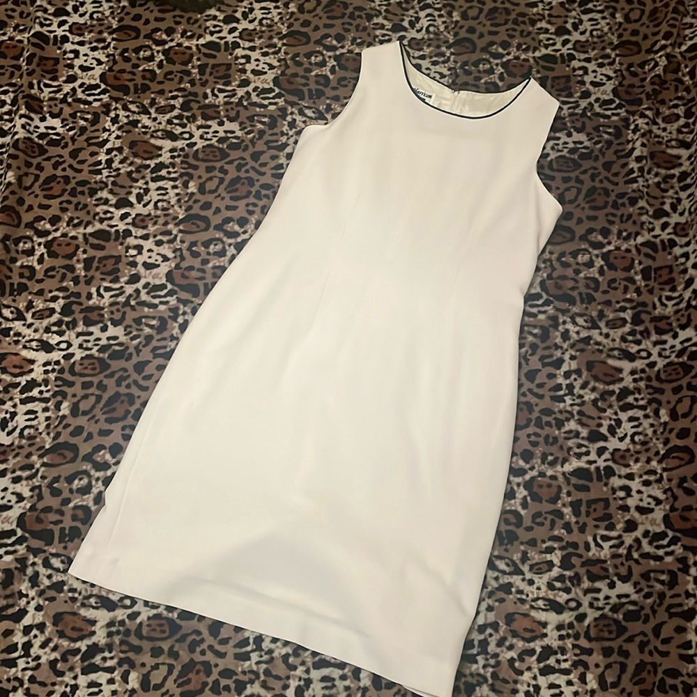 White Dress w/Black Trim